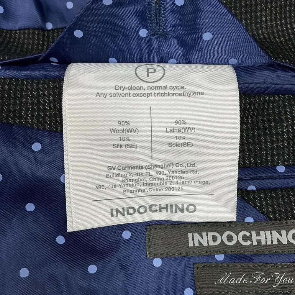 Indochino Blazer 52R Black Speckled Wool Silk Sport Coat Old Money Luxe Jacket